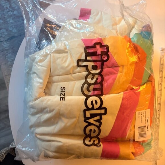 Cream&Rainbow Retro Onepiece Snow Suit, Size M, Tipsy Elves, NWT Limited Edition - Picture 7 of 8